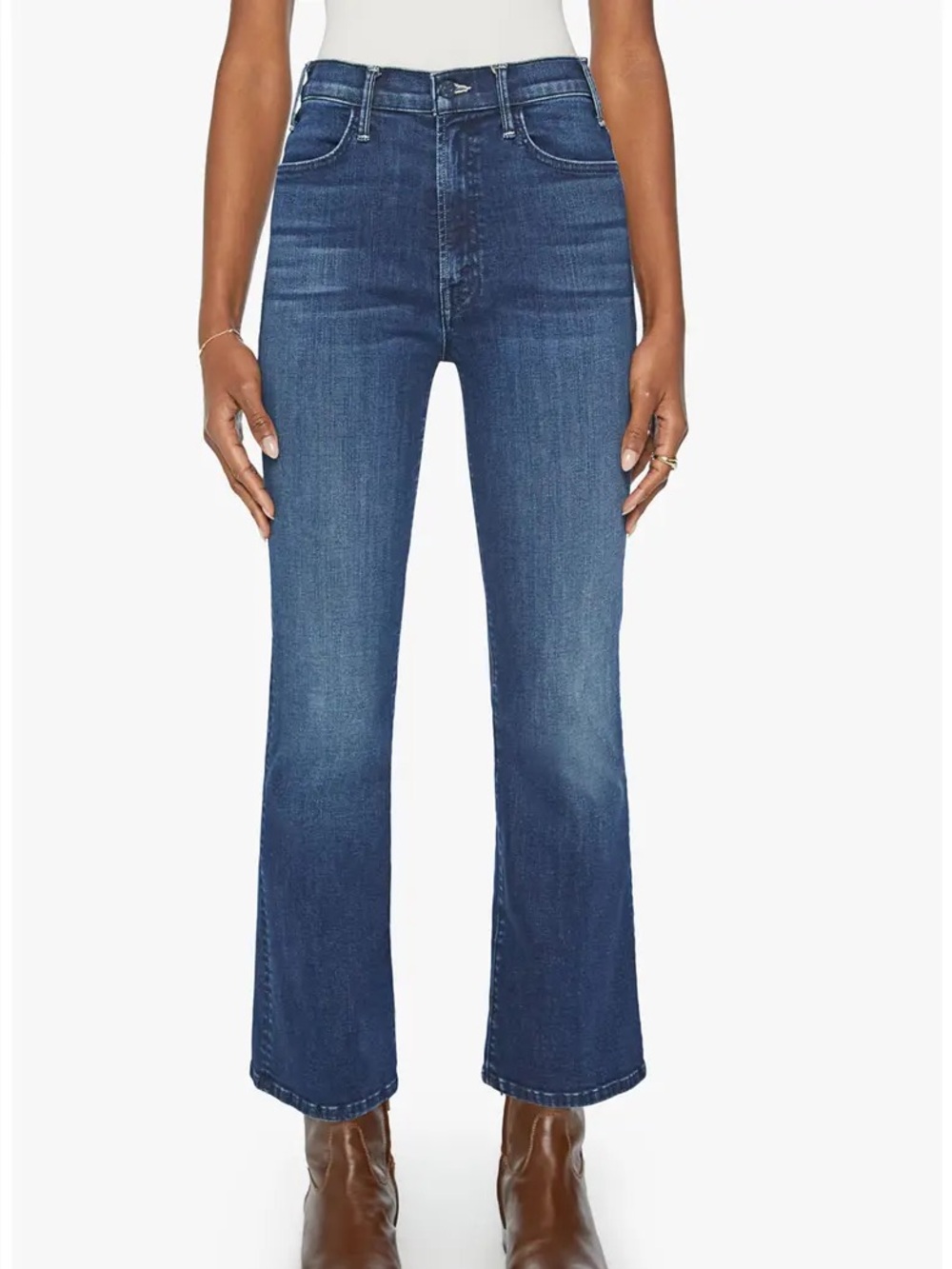 MOTHER insider crop step fray size 27